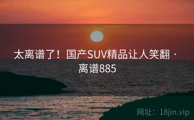 太离谱了!国产SUV精品让人笑翻 · 离谱885