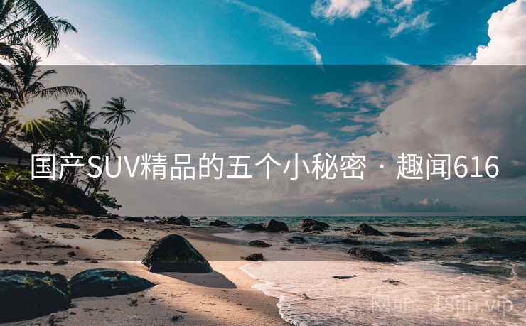 国产SUV精品的五个小秘密 · 趣闻616